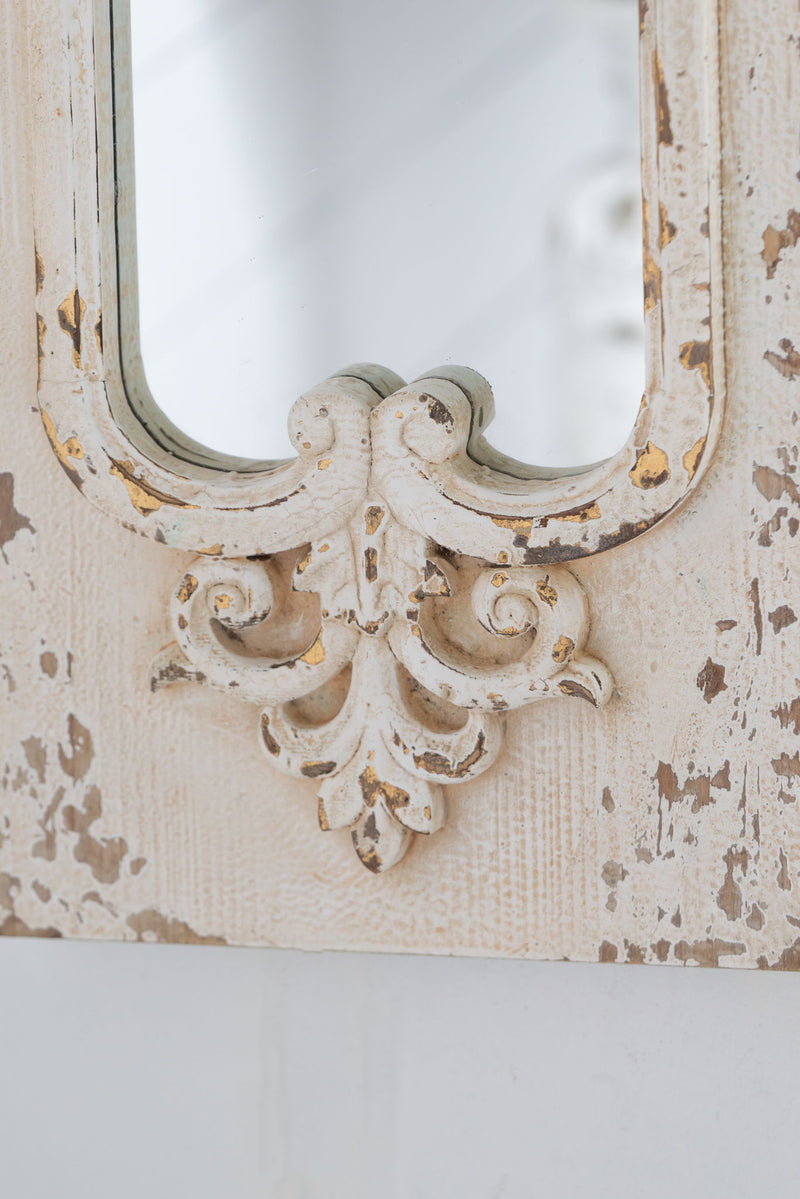 Full Length Mirror With Solid Wood Frame, Floor Mirror For Living Room Bedroom Entryway - White