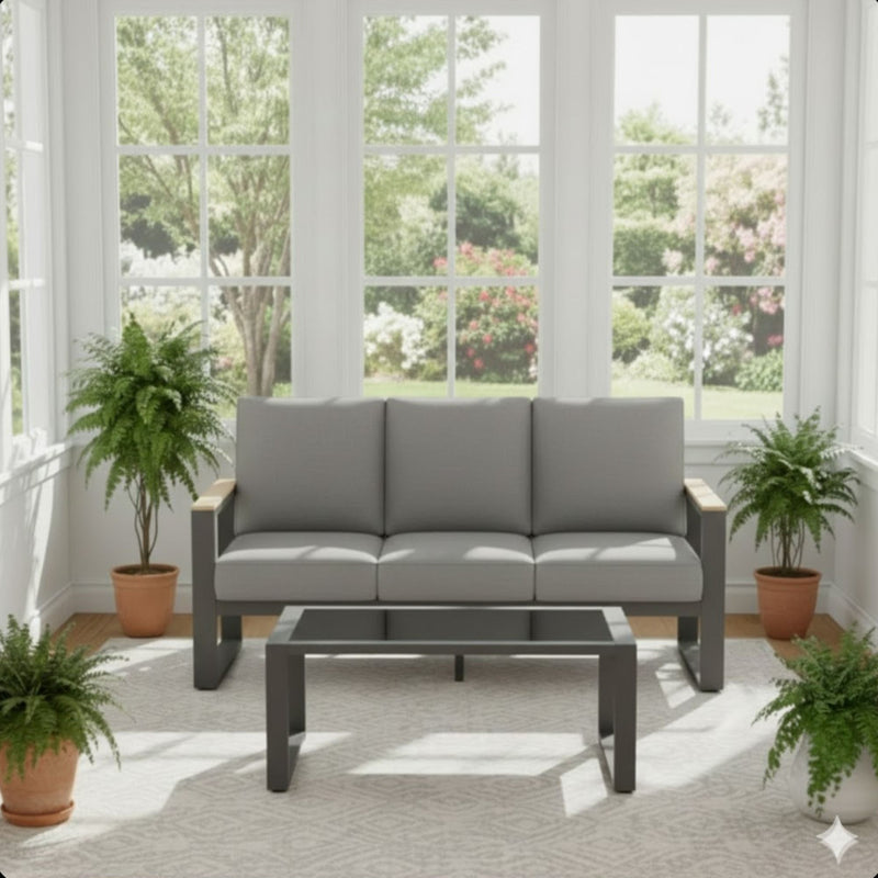 Modern Outdoor Sofa Set With Coffee Table