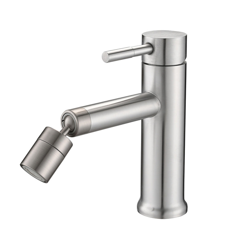 2 Mode Bathroom Faucet With 360 Degree Rotating Aerator For Sink
