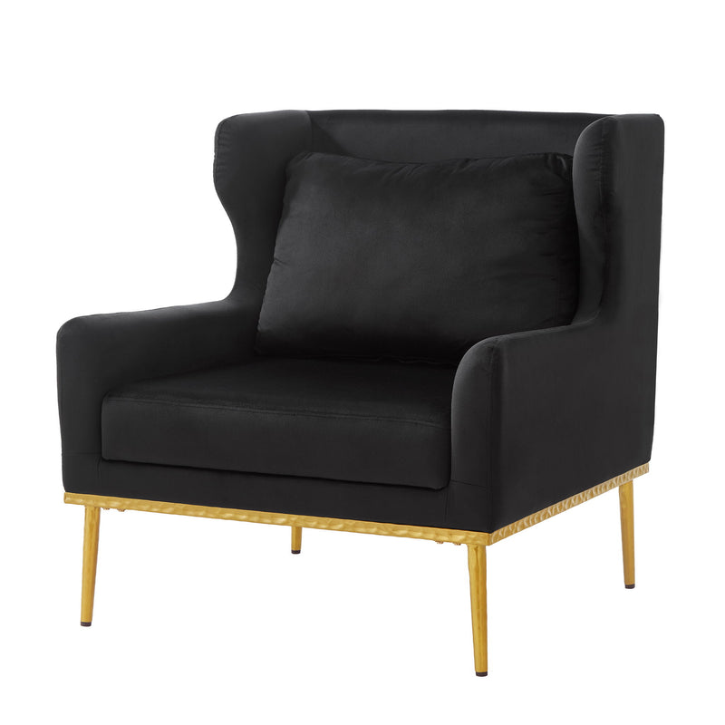Elegant Curved Armrest Accent Armchair