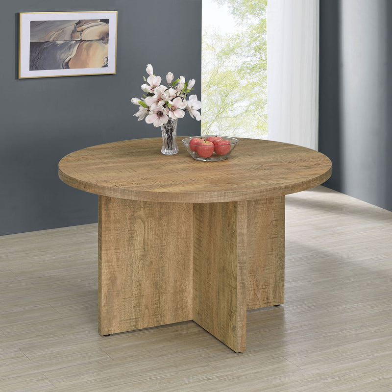 Larrabee - Round Dining Table - Mango Color