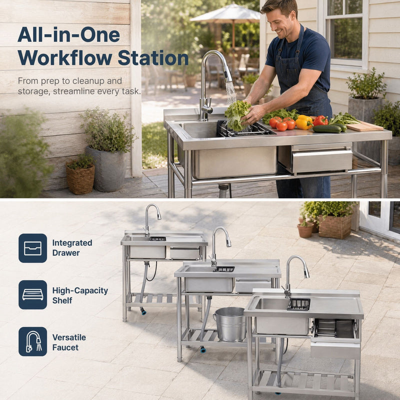 Freestanding Utility Sink With Accents