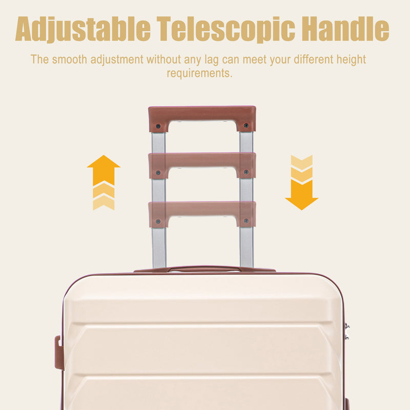 Hard Shell Luggage With Scratch Resistant Surface, 4 Wheels, Combination Lock & Side Hooks