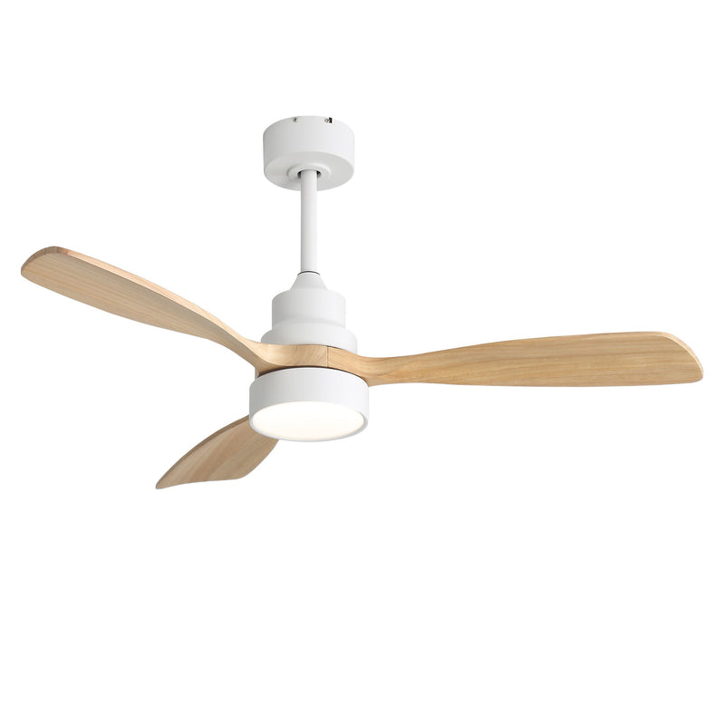 48" Ceiling Fan With Light And App Control, Quiet DC Motor, 6 Speed Fan, Dual Mounting - White