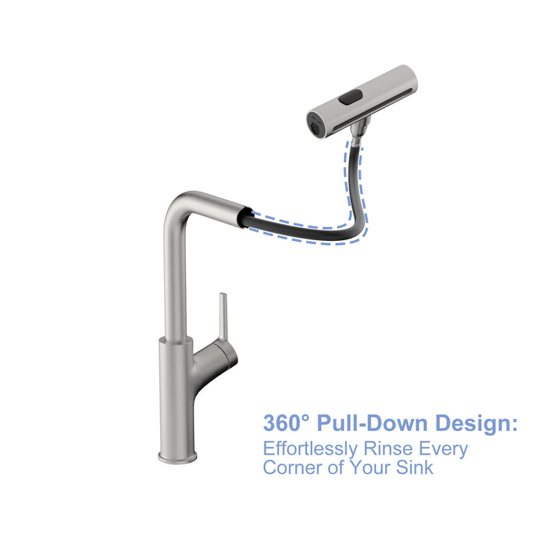 360° Pull Down Kitchen Faucet With 4 Spray Modes