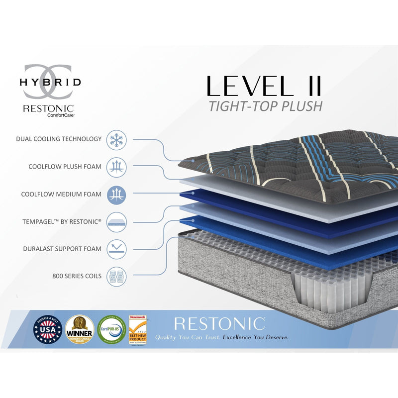 Comfort Care - 14" Hybrid Mattress With Individual Pocketed Coil, Medium Comfort