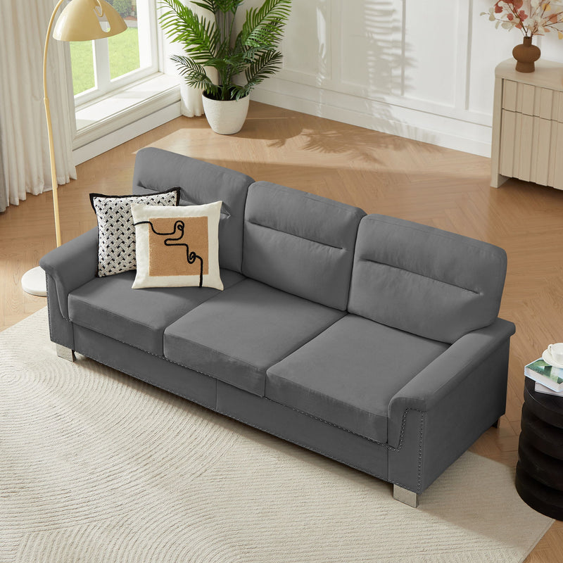 3 Seater Elegant Stationary Sofa
