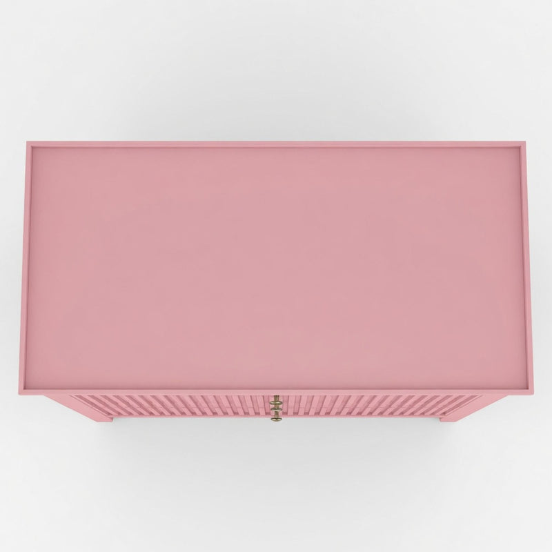 Fluted 3 Drawer Nightstand With Soft Close Slides
