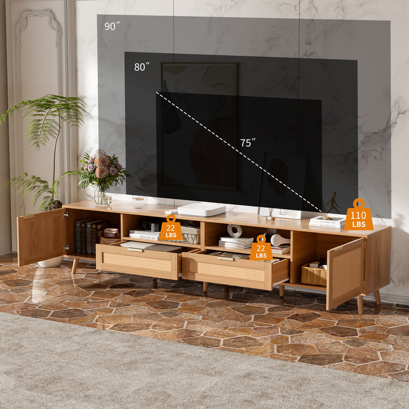 TV Stand, Media Console With Cable Management