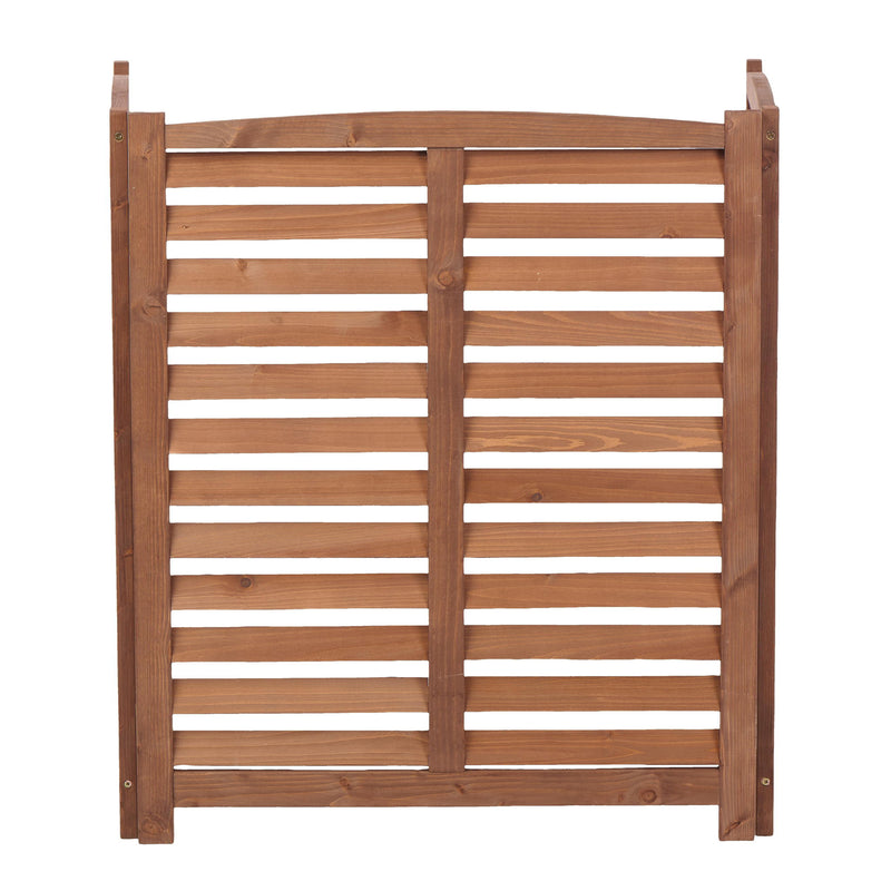 3 Panel Outdoor Wooden Air Conditioner Fence