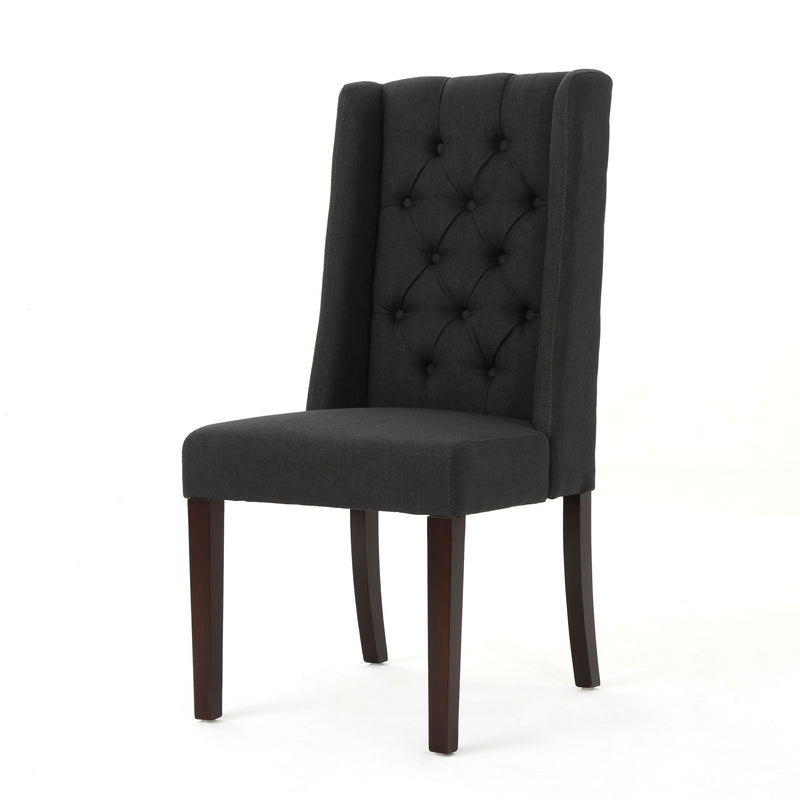 Sophisticated Tufted Dining Chair With High Back Design