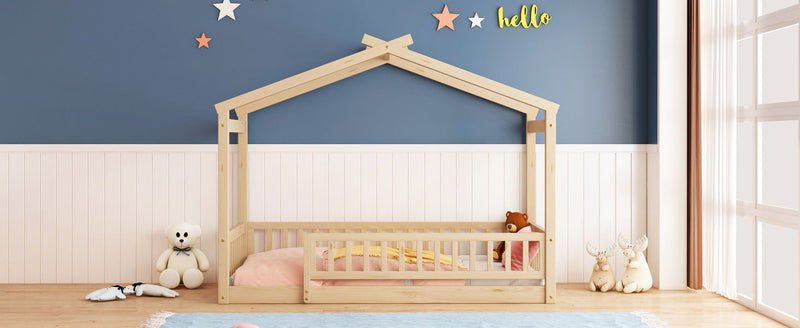 Bed House Bed Frame With Fence