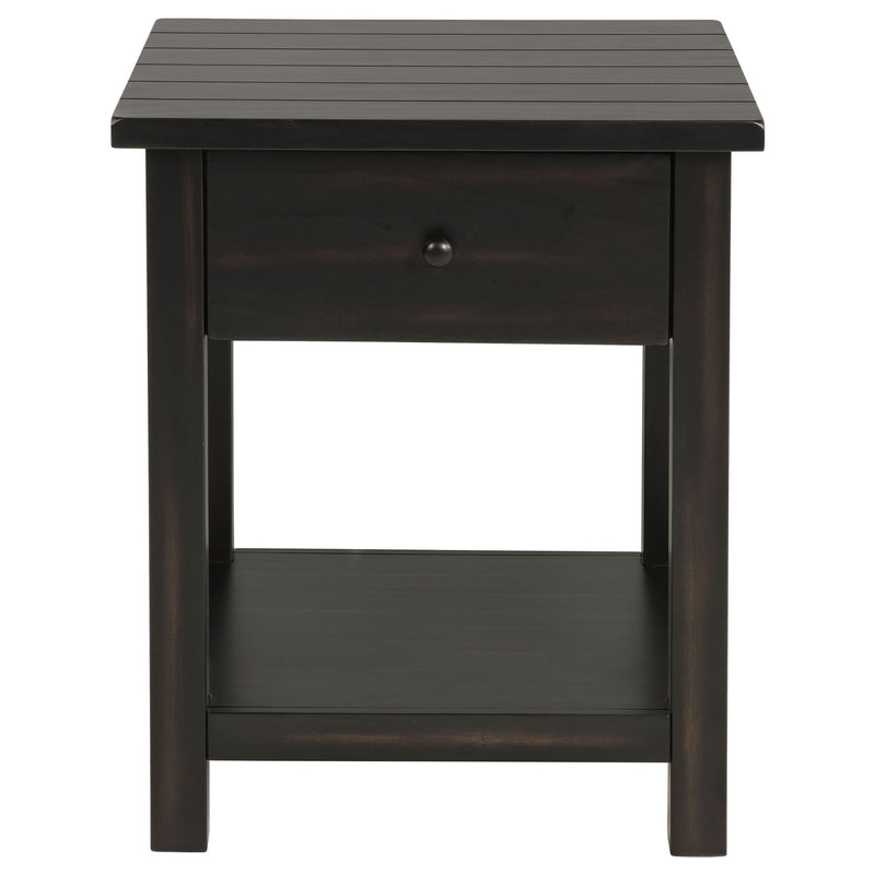 Castleton - 1 Drawer Wood End Table With Shelf