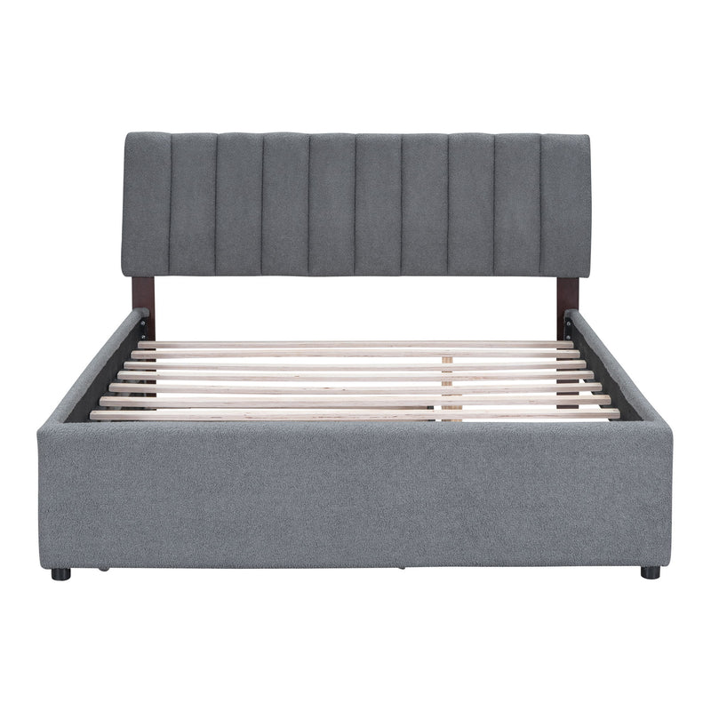 Upholstered Platform Bed With Trundle