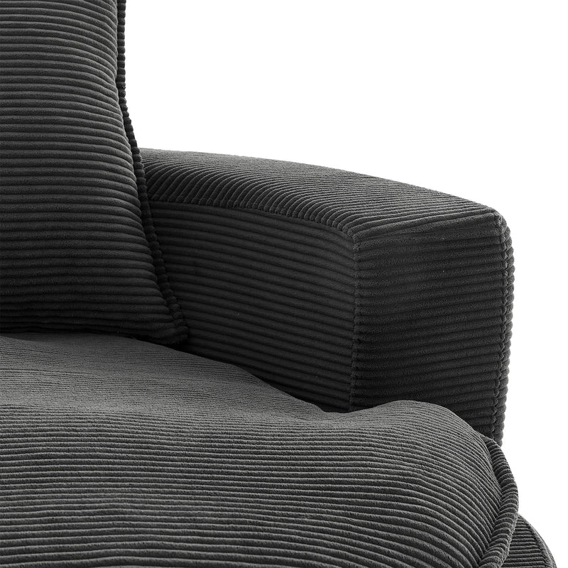 360° Swivel Accent Barrel Chair With Dual Layer Cushion And 3 Removable Pillows