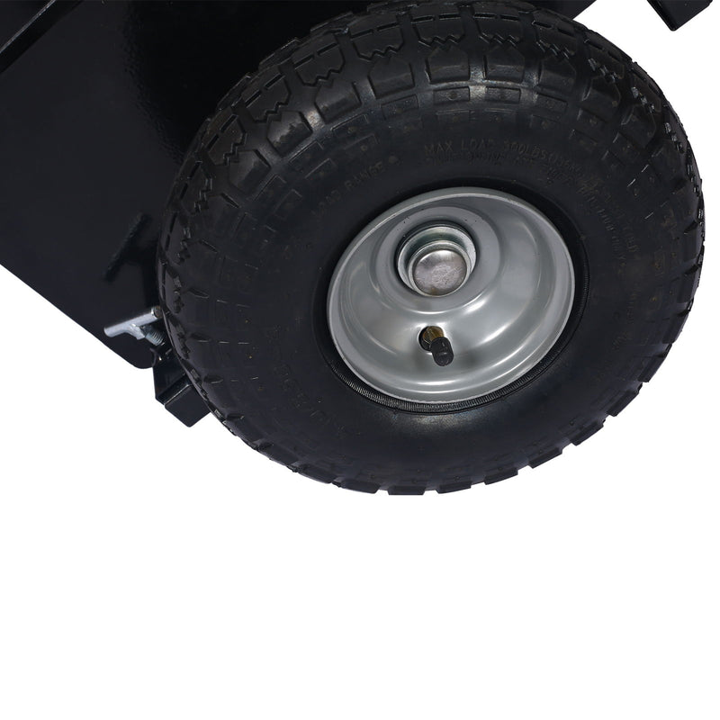 Heavy Duty 600Lb Panel Dolly With 10In. Pneumatic Wheels Alloy Steel - Black