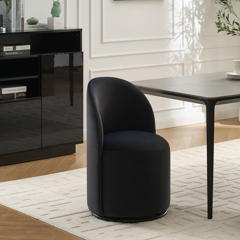 360 Degree Swivel Armless Dining Barrel Chair