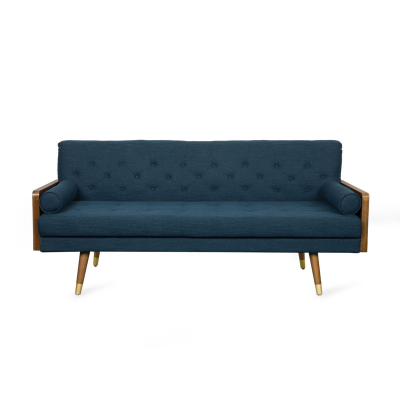 Aidan - Mid Century Modern Tufted Fabric Sofa