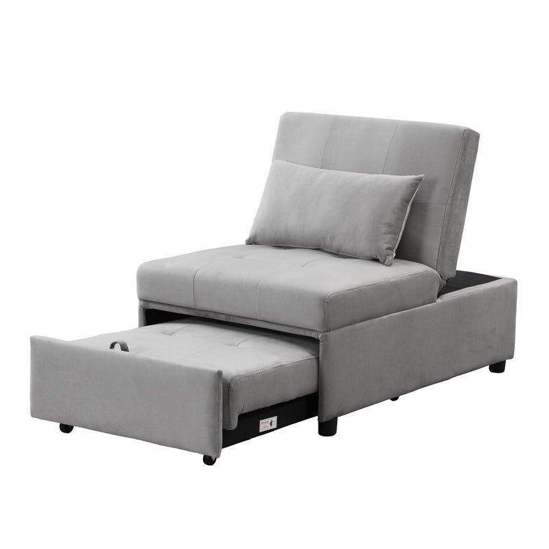 Folding Ottoman Sofa Bed - Gray
