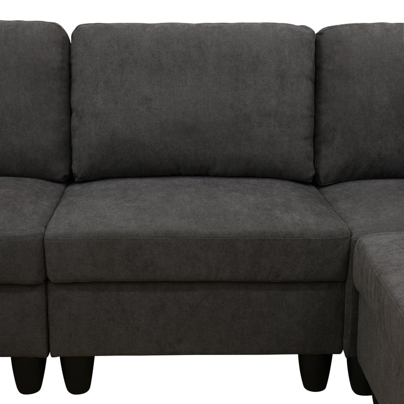 8 Piece Modular U - Shape Sectional Sofa