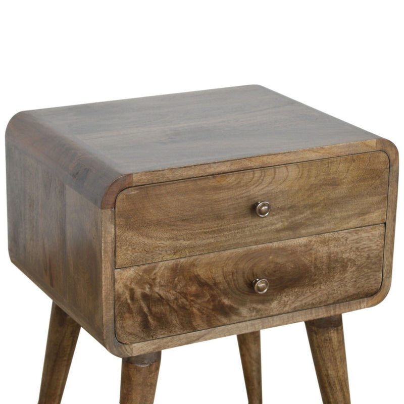 Curved Classic ed Nightstand - Gray Wash