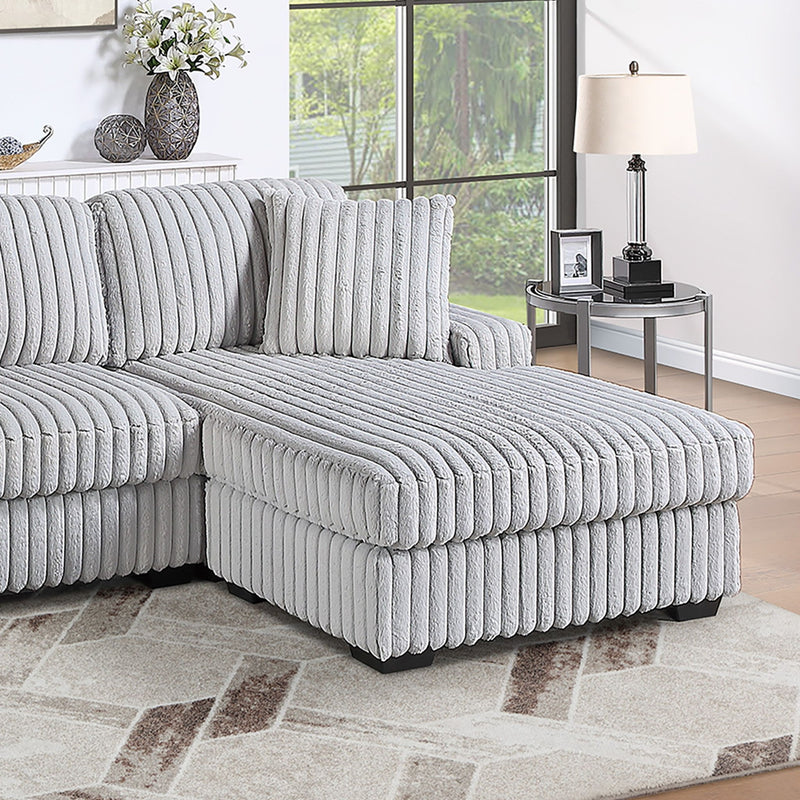 Sectional Sofa Set With Reversible Chaise, Living Room Furniture