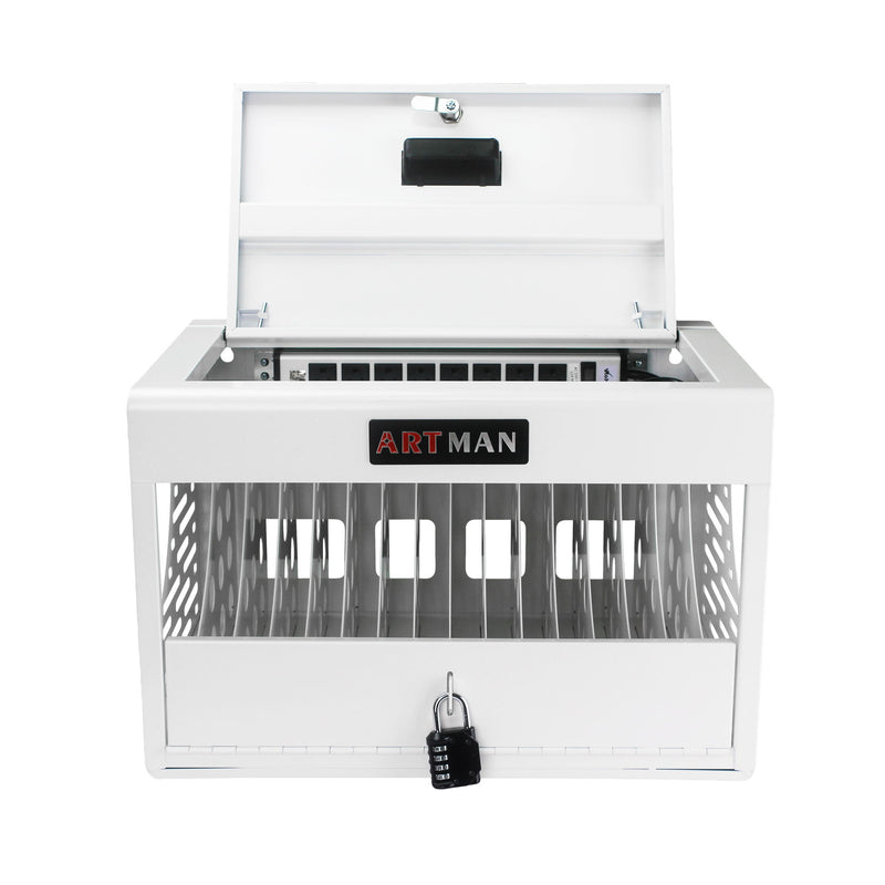 16 Bay Charging Cabinet For Laptop book, Locking Charging Station