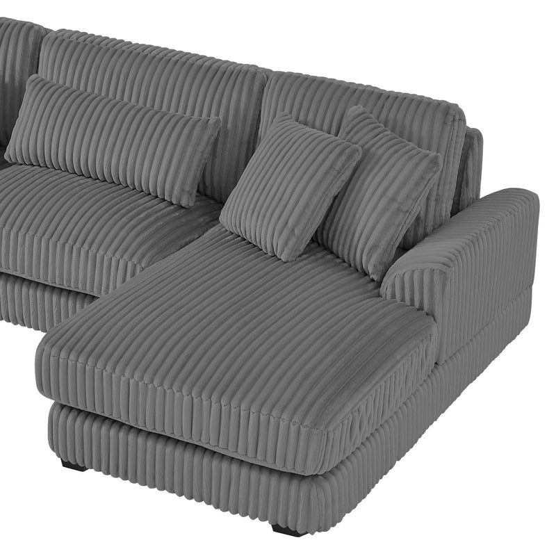U - Sectional Sofa With Chaise Lounge, Oversized Living Room Couch