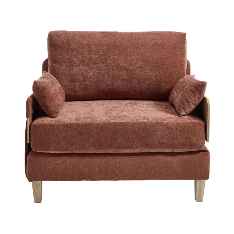 Mid Century Modern Foldable Sofa Bed, 3 In 1 Convertible Sleeper With 3 Pillows