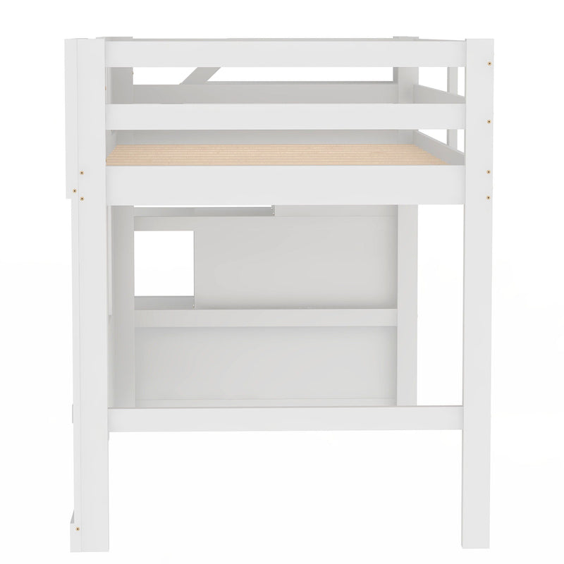 Loft Bed With Storage Staircase And Windows