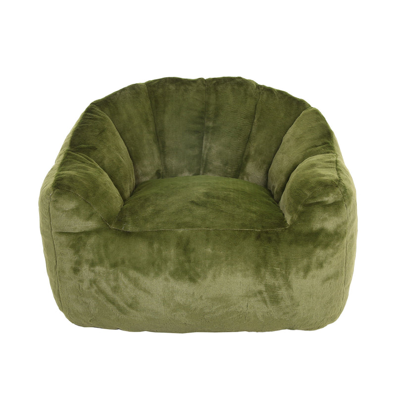 Beanbag Chair, Beanbag Sofa Chair With Armrests Stuffed High Density Foam