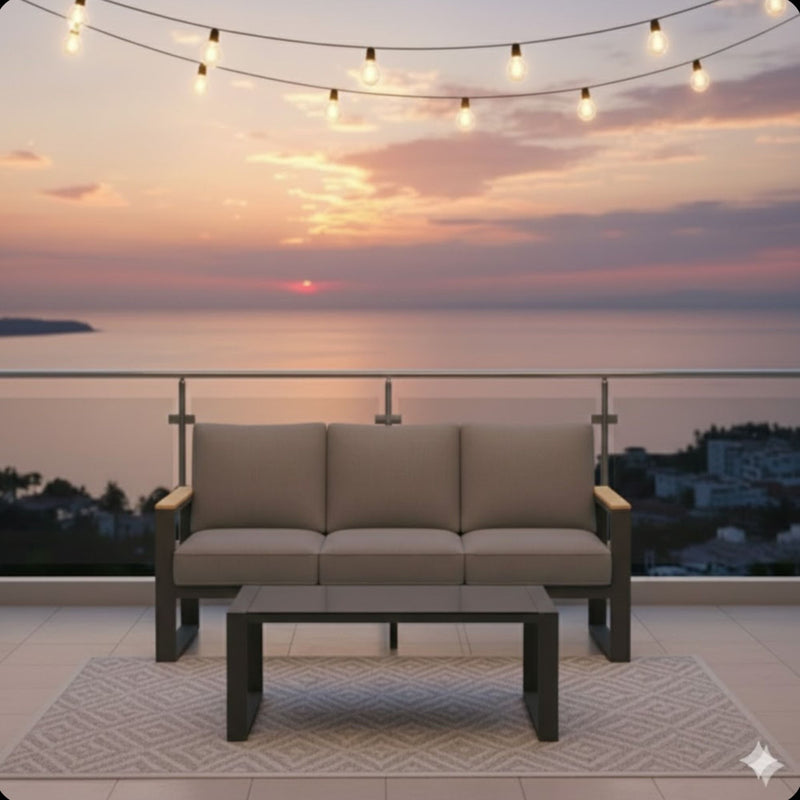 Modern Outdoor Sofa Set With Coffee Table