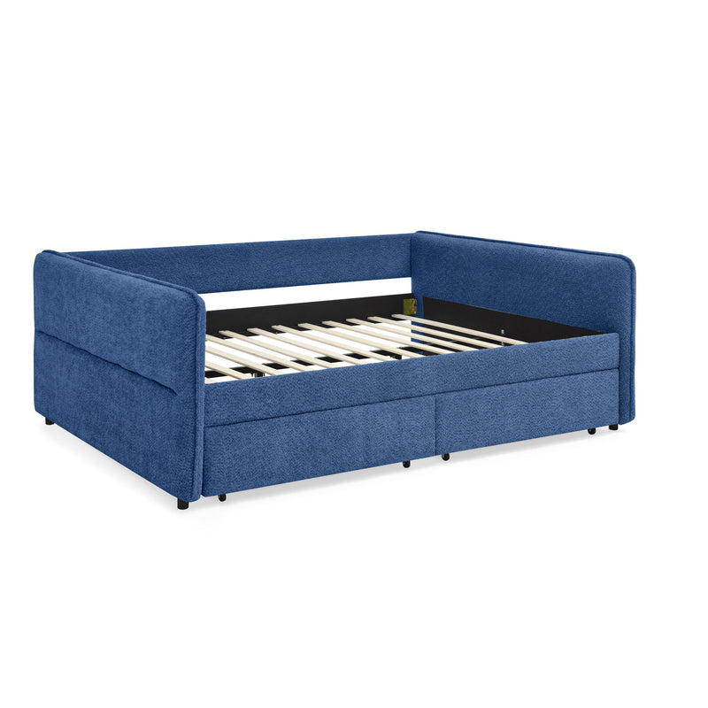Upholstered Daybed & 2 Drawers