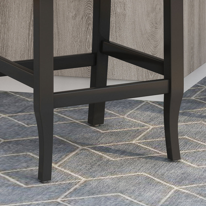 Vienna - Fabric Tufted Counter Stool With Nailhead Accents (Set of 2)