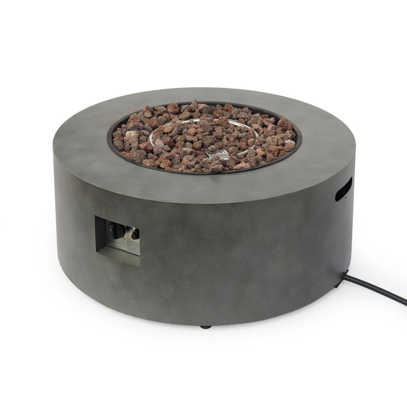 Round Iron Fire Pit With 40, 000 Btu