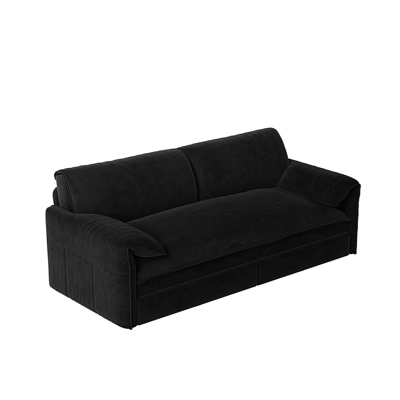Queen Pull Out Sofa Bed With Side Storage