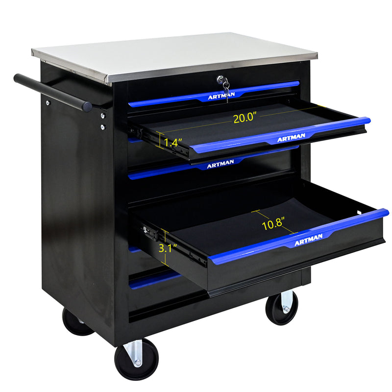 Drawer Multifunctional Tool Cart With Wheels