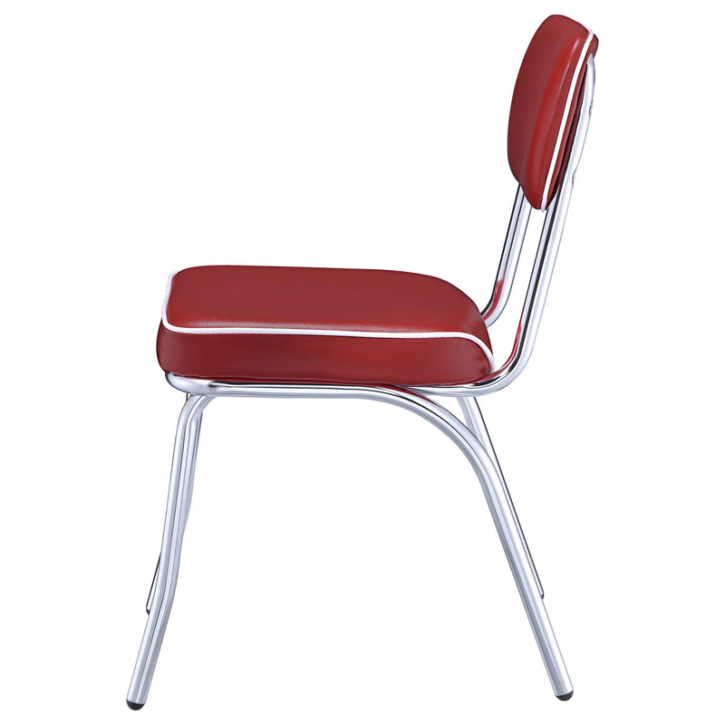Open Back Upholstered Side Chairs (Set of 2)