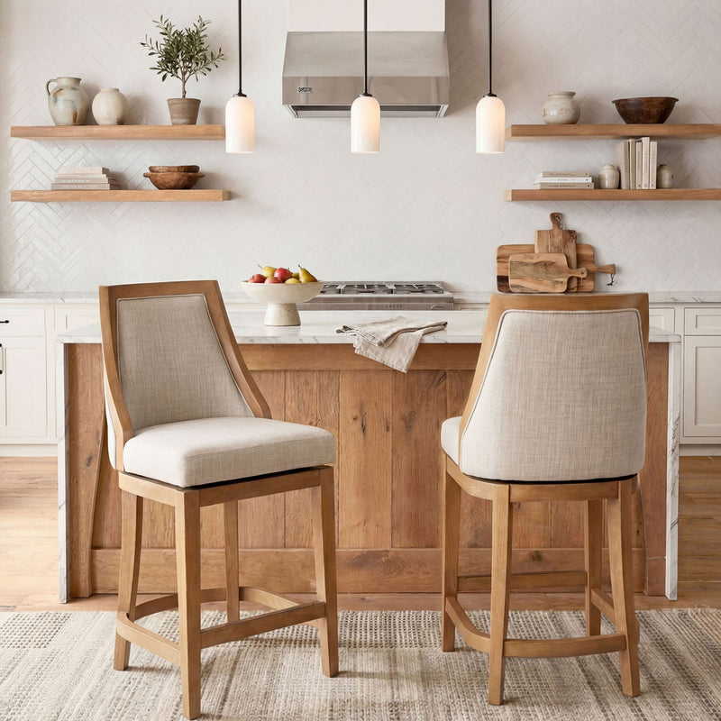 Swivel Counter Stool - Honey Oak
