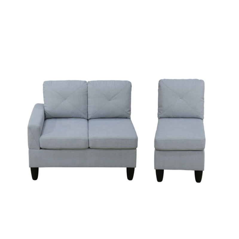 Modular L - Shaped Sectional Sofa 6 Seater 4 Piece Couch With Chaise