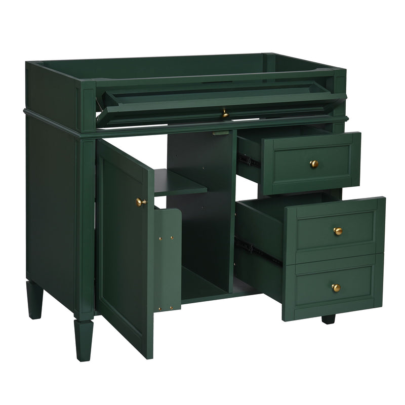 Bathroom Vanity With 2 Drawers And Tip-Out Drawer, Storage Cabinet