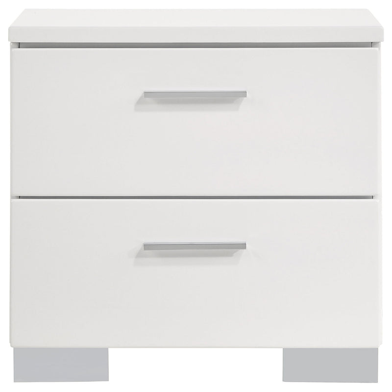 Dulcey - 2 Drawer Nightstand - Gloss White