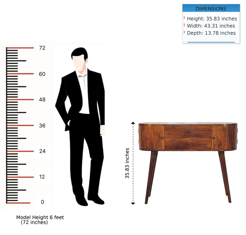 Grove Console Table - Brown