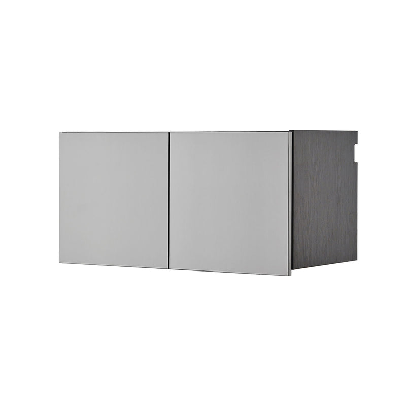 Astro Series - Wall Storage Cabinet With Soft Closing Drawers - Metallic Gray