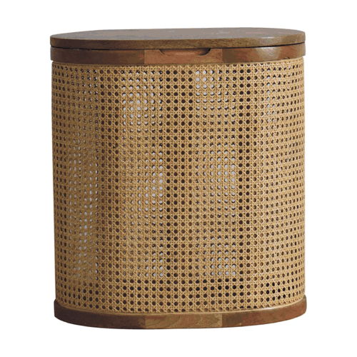 Larissa - Lid Up, Storage Stool - Oak