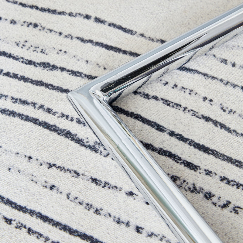 Modern Dining Chairs With Padded Seat, Metal Legs