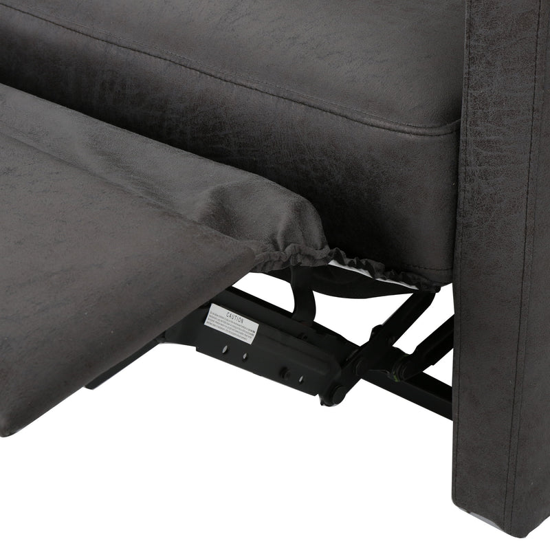 Alma - Contemporary Upholstered Loveseat Recliner - Slate