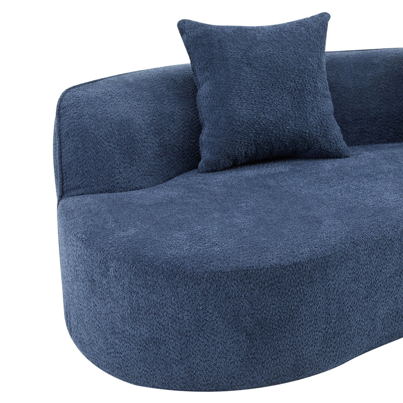 Elegant Curved Sectional Sofa With Full Foam Comfort