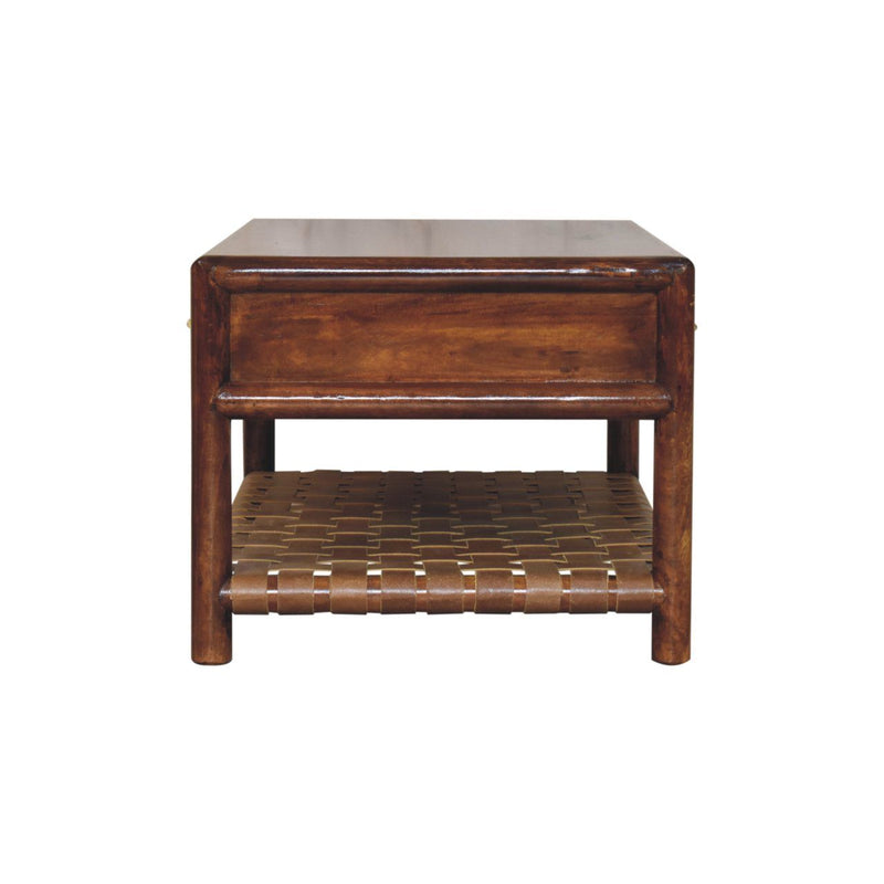 Regency - Woven Console Table With 2 Drawers - Brown