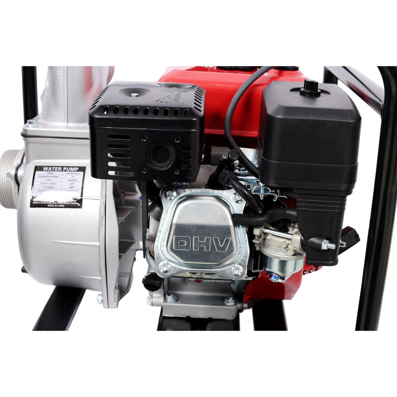 Gasoline Powered Water Pump 3" Inlet & Outlet, 264Gpm Flow, 7Hp Engine - Black / Red